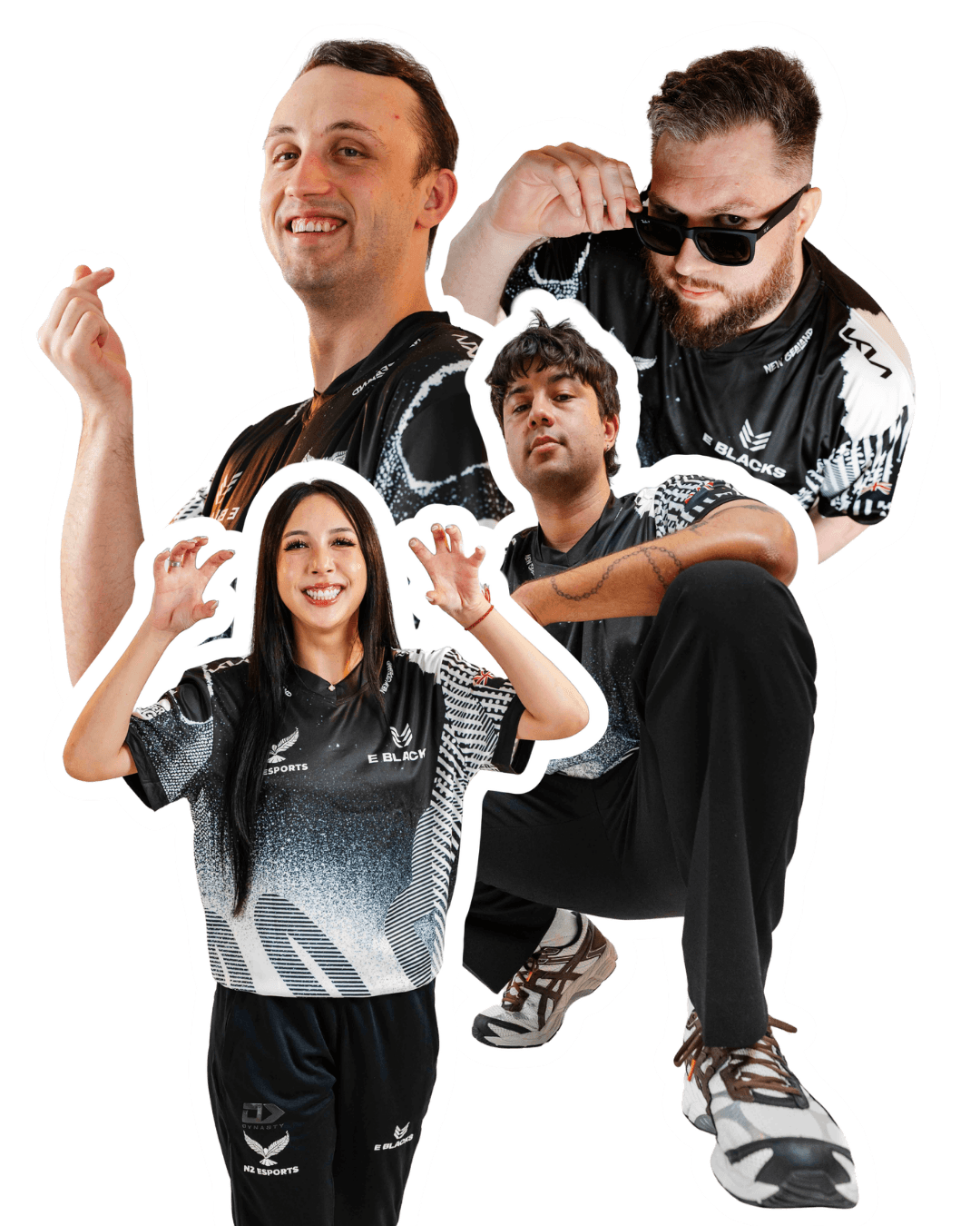 E Blacks players in the national team jersey